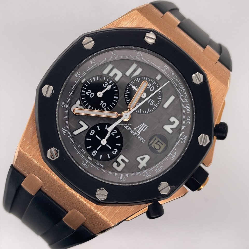 IMG_9081 Audemars Piguet Royal Oak Offshore Chronograph Mens watch Unisex Automatic Rose gold 26178OK.OO.D002CA.01 Replica 4