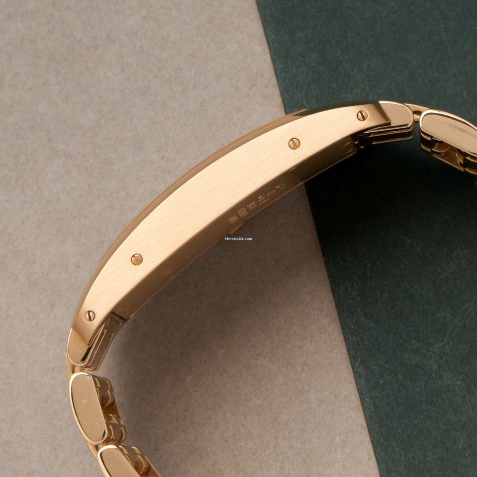 Cartier Tank Americaine Mens watch Unisex Manual winding Yellow gold 1735 Replica 4