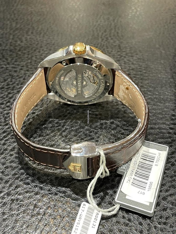 TAG Heuer Grand Carrera Mens watch Unisex Automatic Gold Steel WAV5152.FC6231 Replica 4
