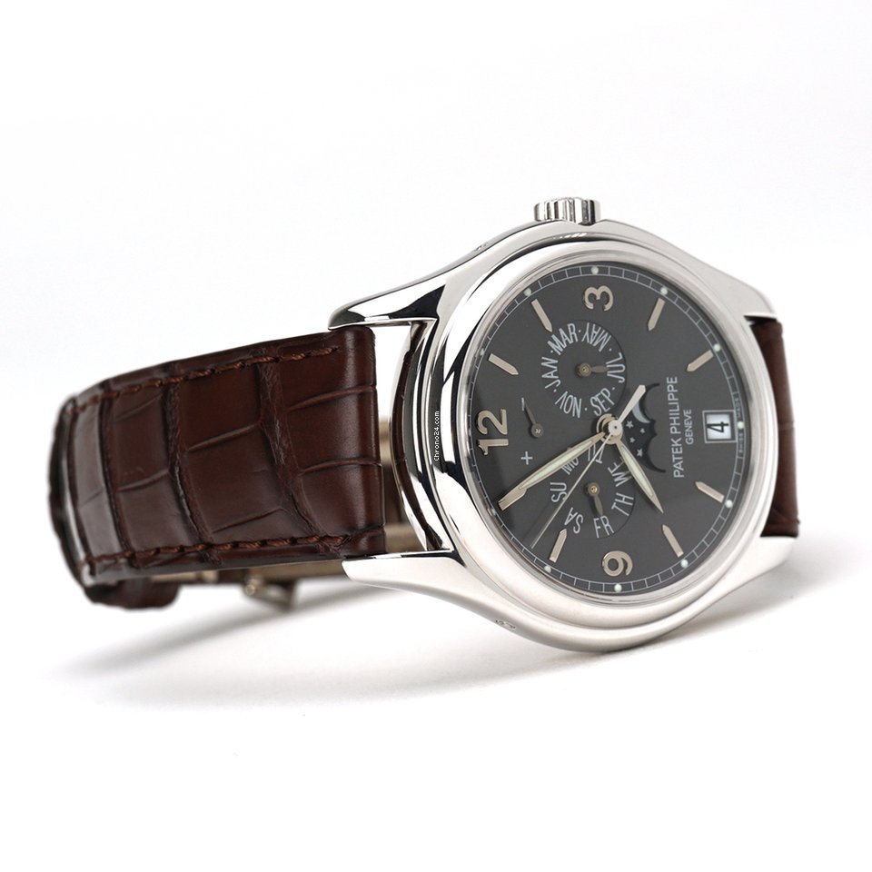 IMG_9081 Patek Philippe Annual Calendar Mens watch Unisex Automatic White gold 5146G-010 Replica 4