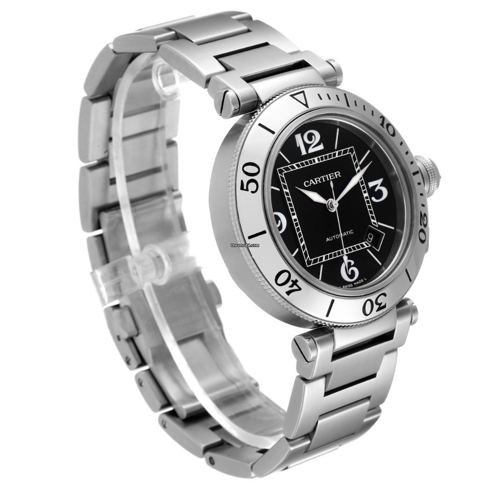 IMG_9081 Cartier Pasha Seatimer Mens watch Unisex Automatic Steel W31077M7 Replica 4