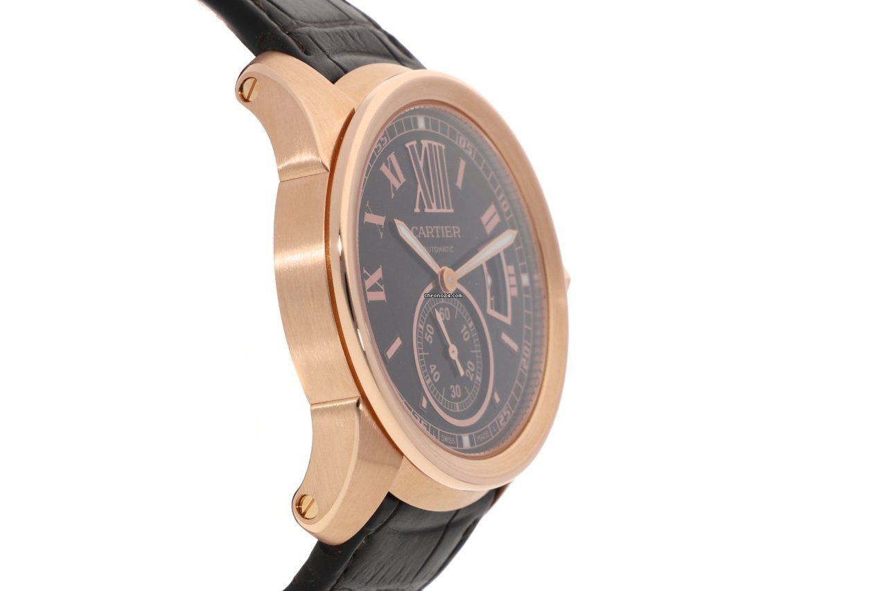 IMG_9081 Cartier Calibre de Cartier Mens watch Unisex Automatic Red gold W7100007 Replica 4