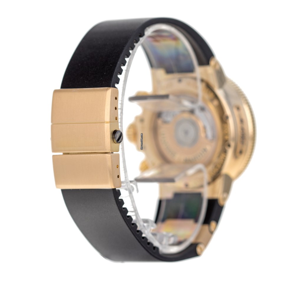Ulysse Nardin Marine Chronograph Mens watch Unisex Automatic Rose gold 356-66 Replica 4