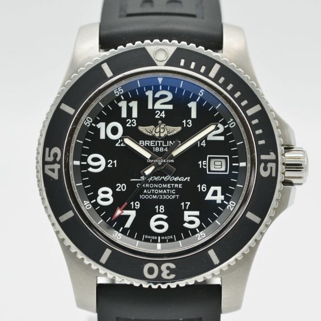 IMG_9081 Breitling Superocean II 44 Mens watch Unisex Automatic Steel A17392D7 Replica 4