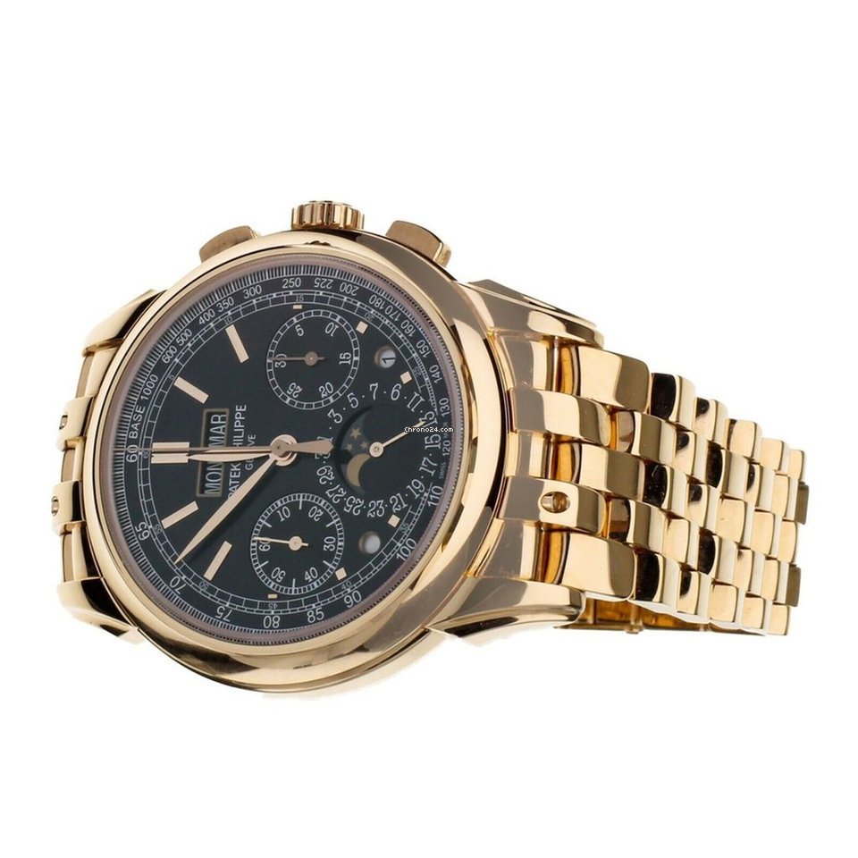 IMG_9081 Patek Philippe Perpetual Calendar Chronograph Mens watch Unisex Manual winding Rose gold 5270 1R Replica 4
