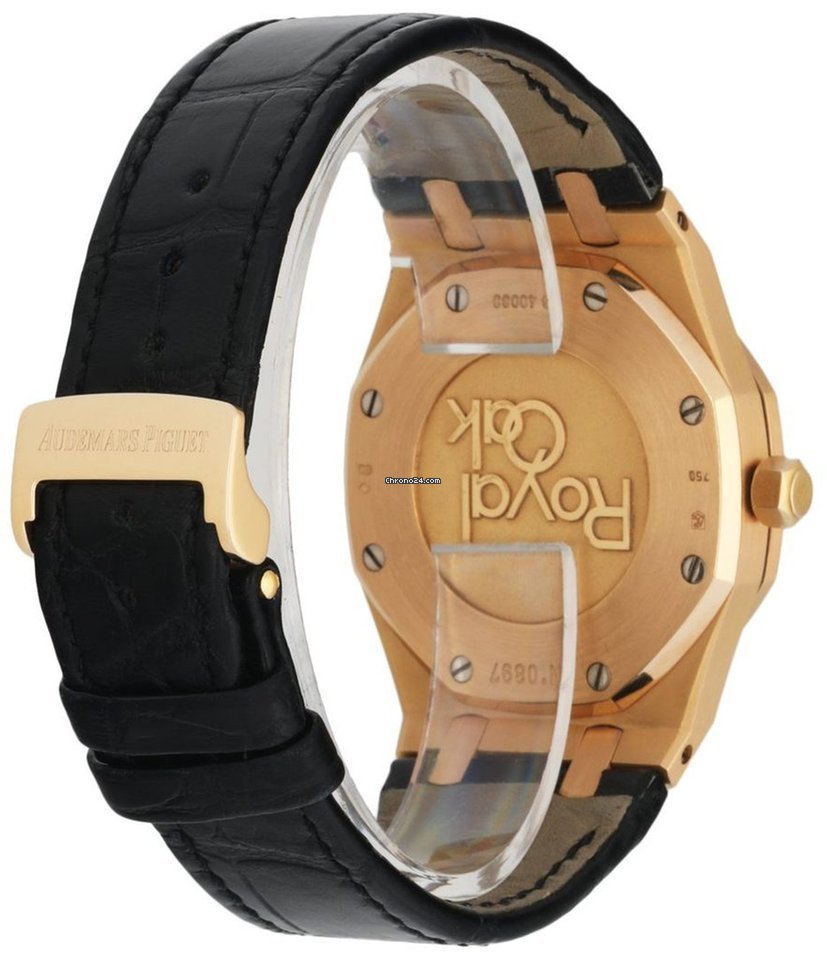 IMG_9081 Audemars Piguet Royal Oak Dual Time Mens watch Unisex Automatic Rose gold 26120OR Replica 4