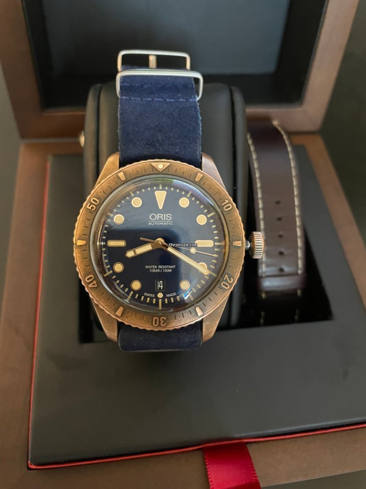 IMG_9081 Oris Carl Brashear Mens watch Unisex Automatic Bronze 01 733 7720 3185-Set LS Replica 4