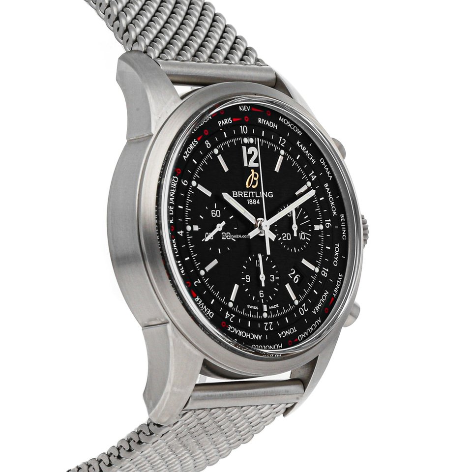 IMG_9081 Breitling Transocean Unitime Pilot Mens watch Unisex Automatic Steel AB0510U6 BC26 Replica 4
