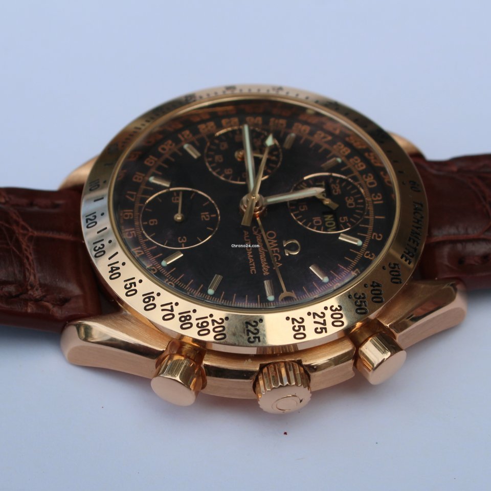 IMG_9081 Omega Speedmaster Day Date Mens watch Unisex Automatic Rose gold 36235001 Replica 4