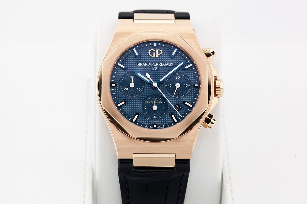 IMG_9081 Girard Perregaux Laureato Mens watch Unisex Automatic Rose gold 81020-52-432-BB4A Replica 4