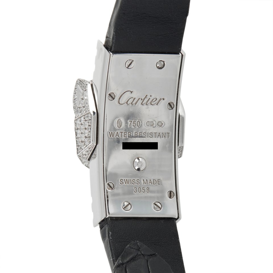 Cartier Panthere Mens watch Unisex Quartz White gold 3058 Replica 4