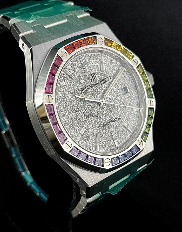IMG_9081 Audemars Piguet Royal Oak Mens watch Unisex Automatic White gold 15413BC.YY.1220BC.01 Replica 4