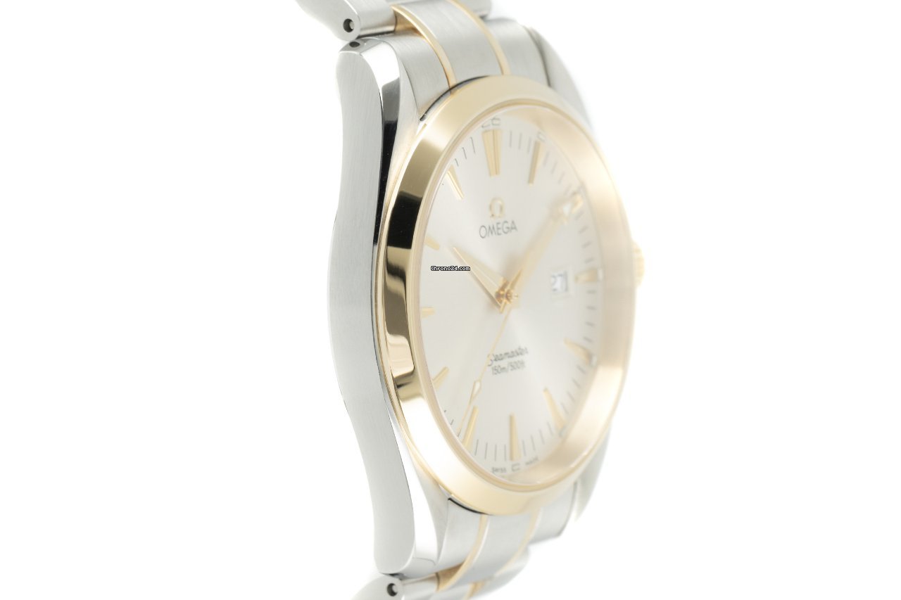 Omega Seamaster Aqua Terra Mens watch Unisex Quartz Gold Steel 2317.30.00 Replica 4