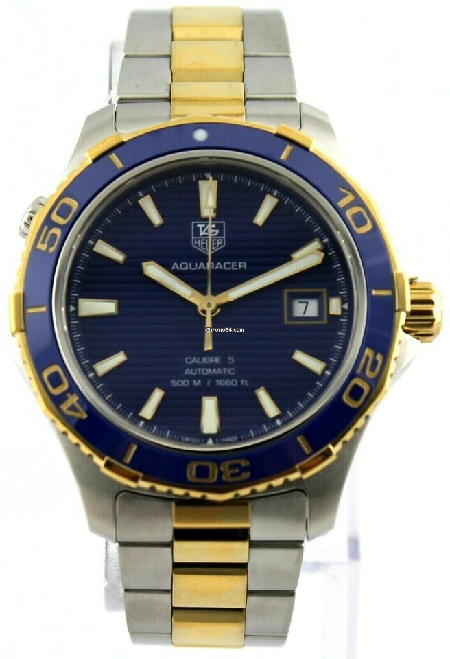 IMG_9081 TAG Heuer Aquaracer 500M Mens watch Unisex Automatic Gold Steel WAK2120.BB0835 Replica 4