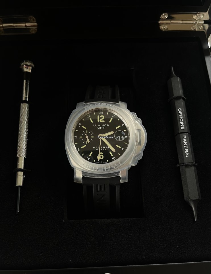 IMG_9081 Panerai Luminor GMT Automatic Mens watch Unisex Automatic Steel PAM 00244 Replica 4
