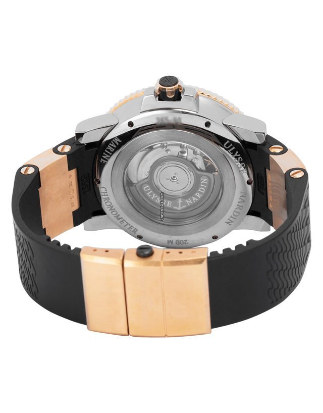 IMG_9081 Ulysse Nardin Maxi Marine Diver Mens watch Unisex Automatic Rose gold 265-90-3 Replica 4