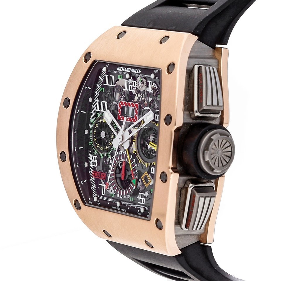 IMG_9081 Richard Mille RM 011 Mens watch Unisex Automatic Rose gold RM 11-02 Replica 4
