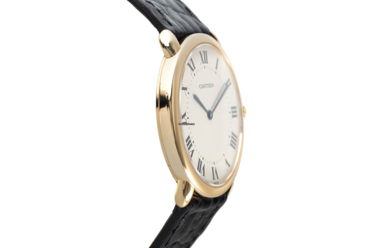 IMG_9081 Cartier Ronde Louis Cartier Mens watch Unisex Manual winding Yellow gold 0900 Replica 4