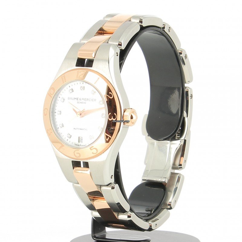 IMG_9081 Baume & Mercier Linea Womens watch Automatic Gold Steel MOA10114 Replica 4