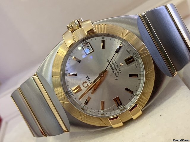 Omega Constellation Double Eagle Gold Steel 12113000 Replica 4