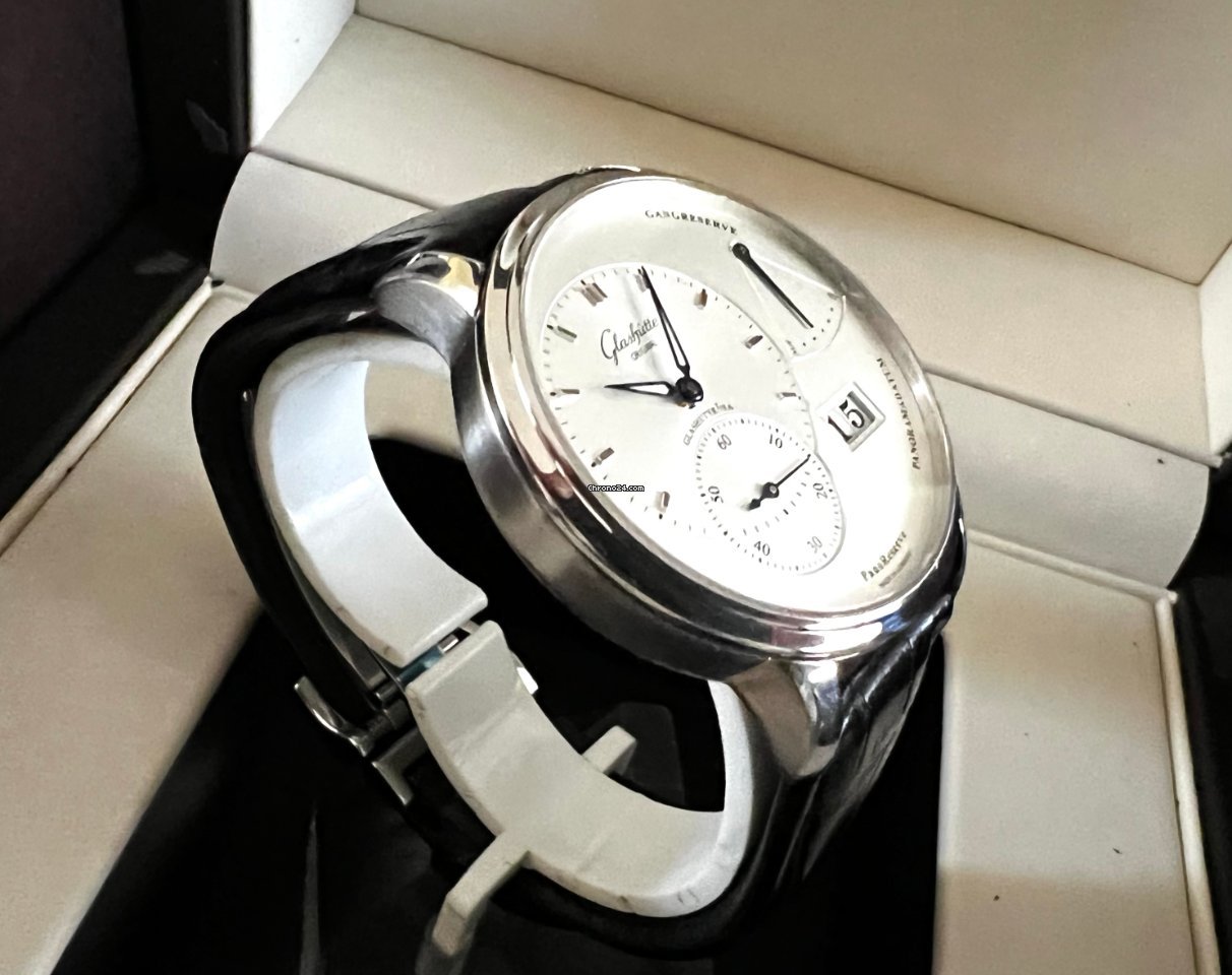 IMG_9081 Glashutte Original PanoReserve Mens watch Unisex Manual winding Steel 1-65-01-22-12-04 Replica 4