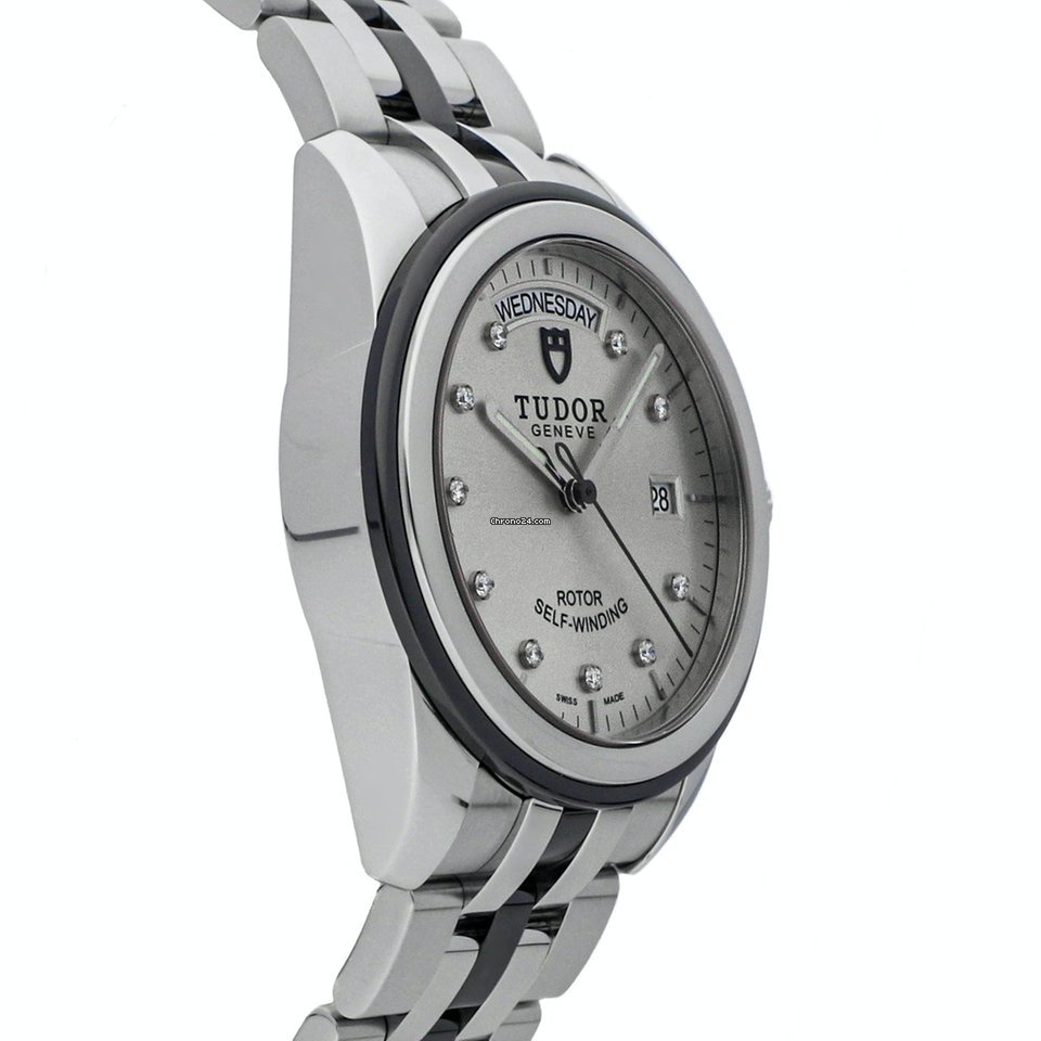 IMG_9081 Tudor Glamour Date-Day Mens watch Unisex Automatic Steel 56010N SLV DI BRC Replica 4