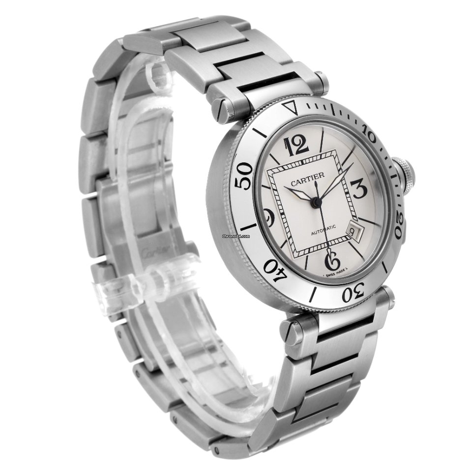 IMG_9081 Cartier Pasha Seatimer Mens watch Unisex Automatic Steel W31080M7 Replica 4