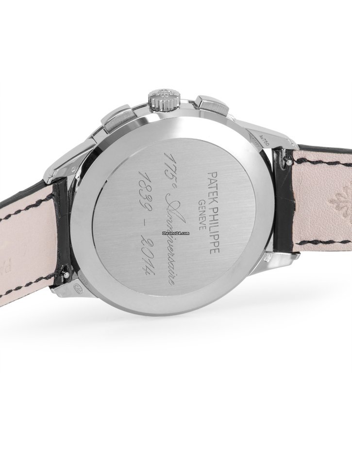 IMG_9081 Patek Philippe Chronograph Mens watch Unisex Automatic White gold 5975G-001 Replica 4