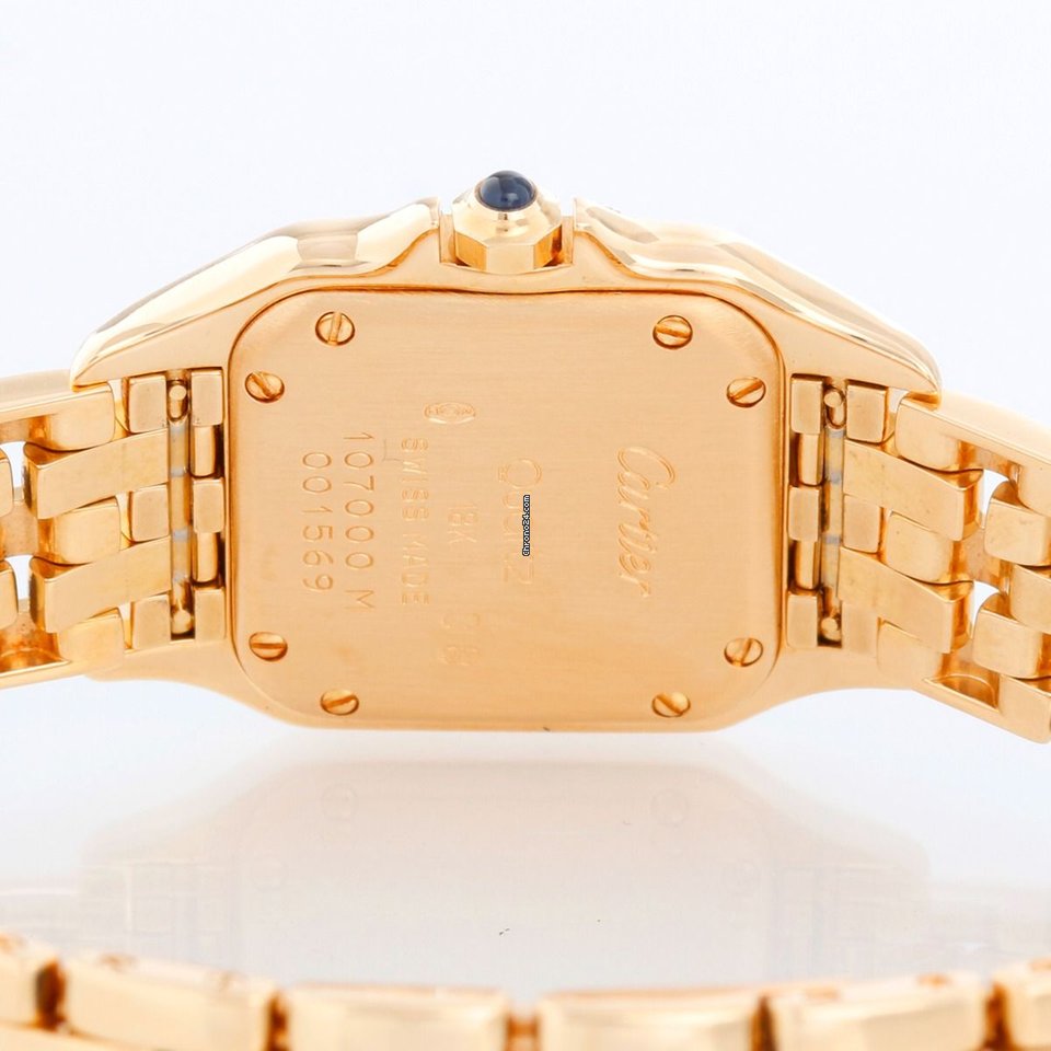 IMG_9081 Cartier Panthere Womens watch Quartz Yellow gold WF3070B9 Replica 4