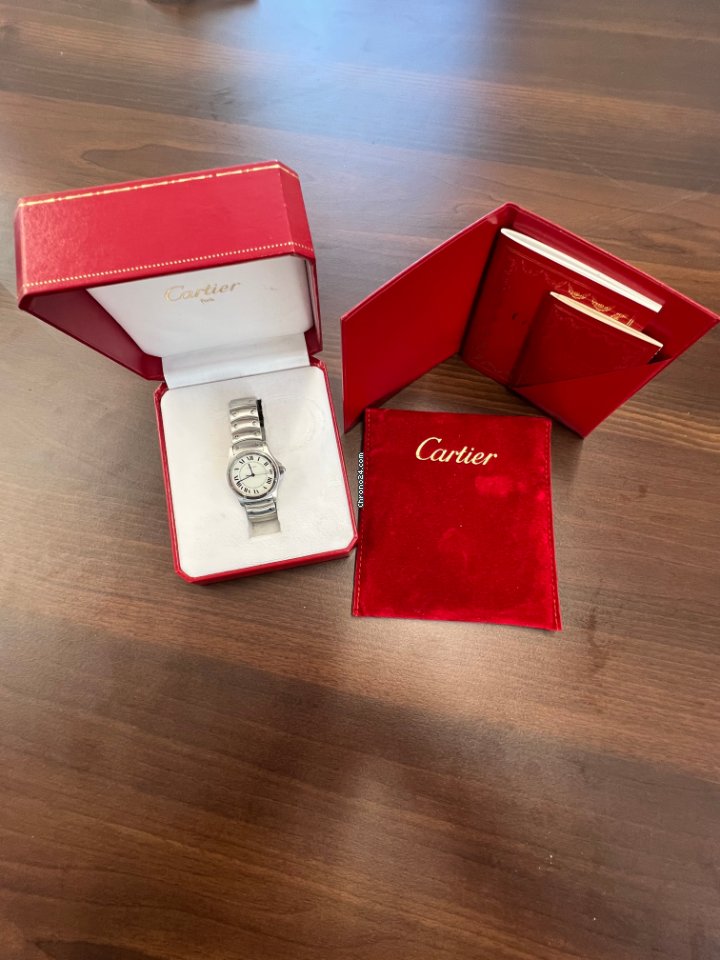 IMG_9081 Cartier Santos Mens watch Unisex Quartz Steel 1561.1 Replica 4