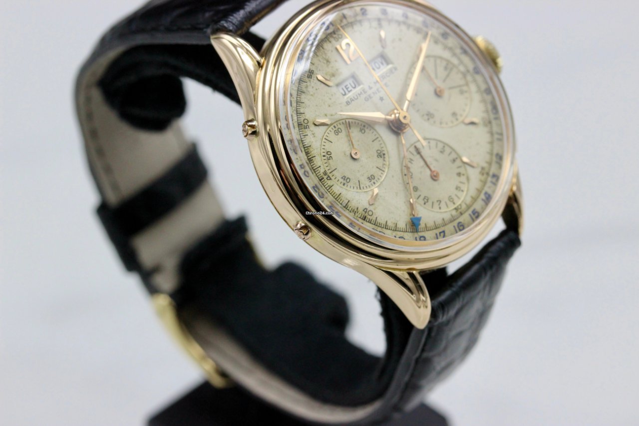 Baume & Mercier Mens watch Unisex Manual winding Yellow gold 128958 Replica 4