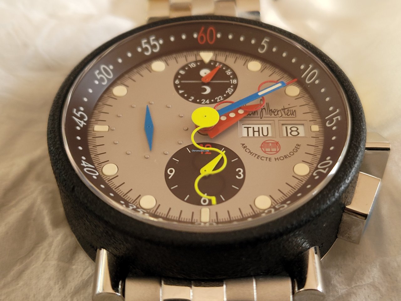IMG_9081 Alain Silberstein Mens watch Unisex Automatic Steel Serie 4 500 061 Replica 4
