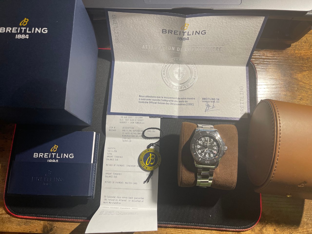 IMG_9081 Breitling Superocean II 42 Mens watch Unisex Automatic Steel A17365C9 BD67-161A Replica 4