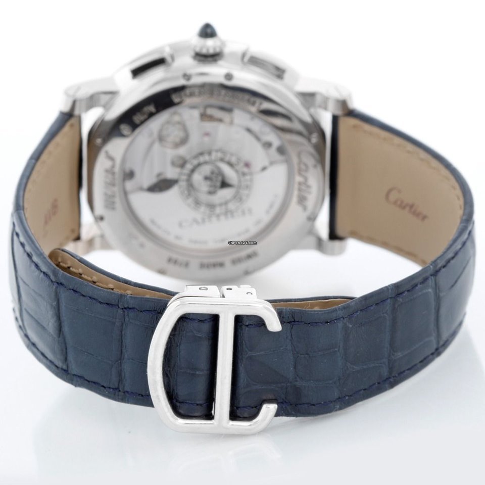 IMG_9081 Cartier Rotonde de Cartier Mens watch Unisex White gold 3769 Replica 4