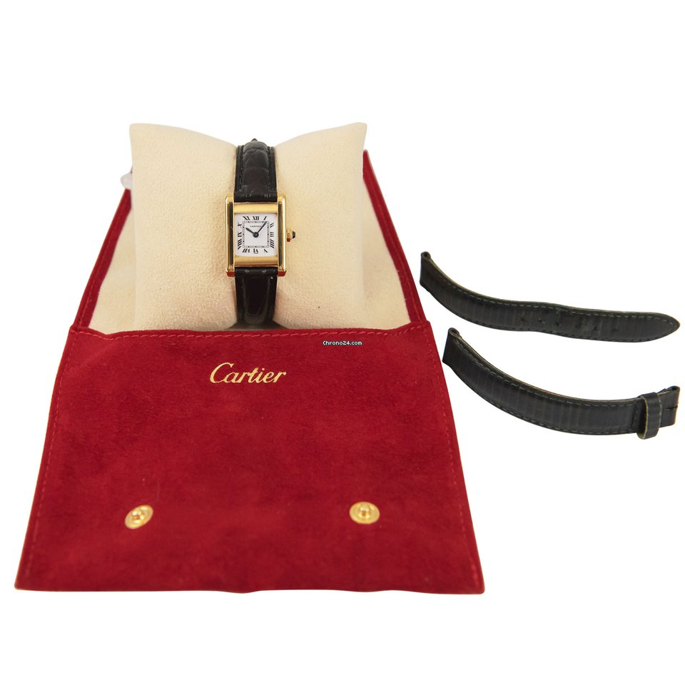 Cartier Tank Womens watch Manual winding Yellow gold 78093 Replica 4