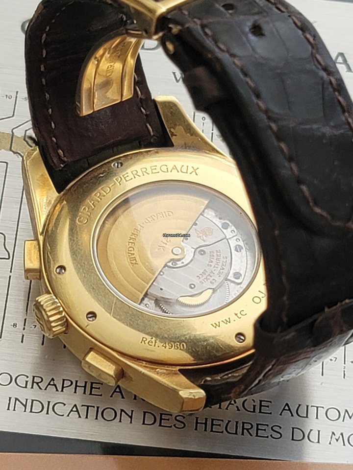 IMG_9081 Girard Perregaux WW.TC Mens watch Unisex Automatic Yellow gold 4980 Replica 4