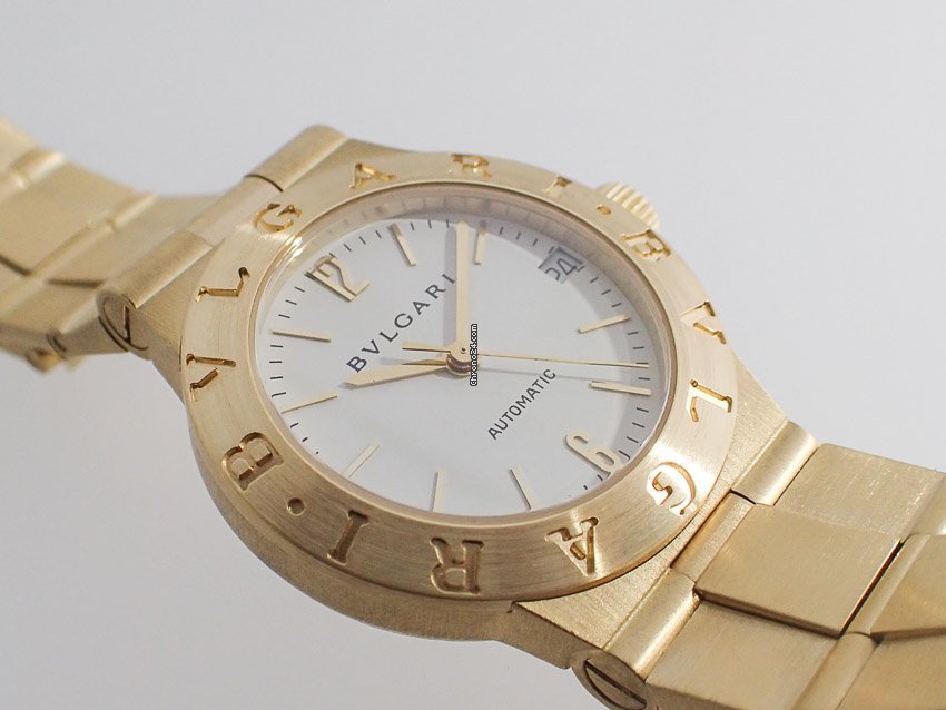 IMG_9081 Bulgari Diagono Womens watch Automatic Yellow gold LCV 29 G Replica 4