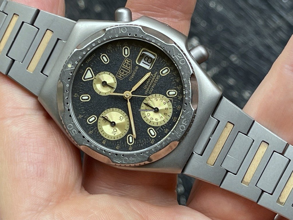 IMG_9081 TAG Heuer Mens watch Unisex Quartz Titanium HEUER 220.206 Replica 4