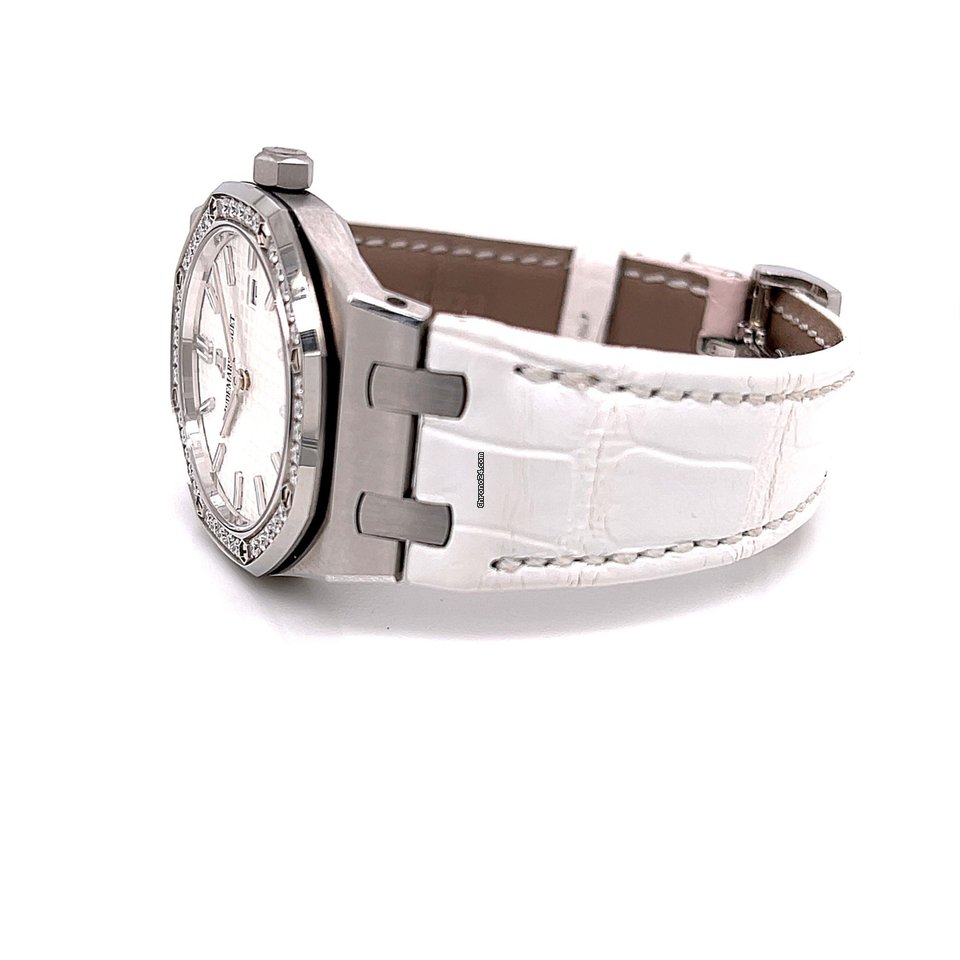 IMG_9081 Audemars Piguet Royal Oak Lady Womens watch Quartz Steel 67651ST.ZZ.D011CR.01 Replica 4