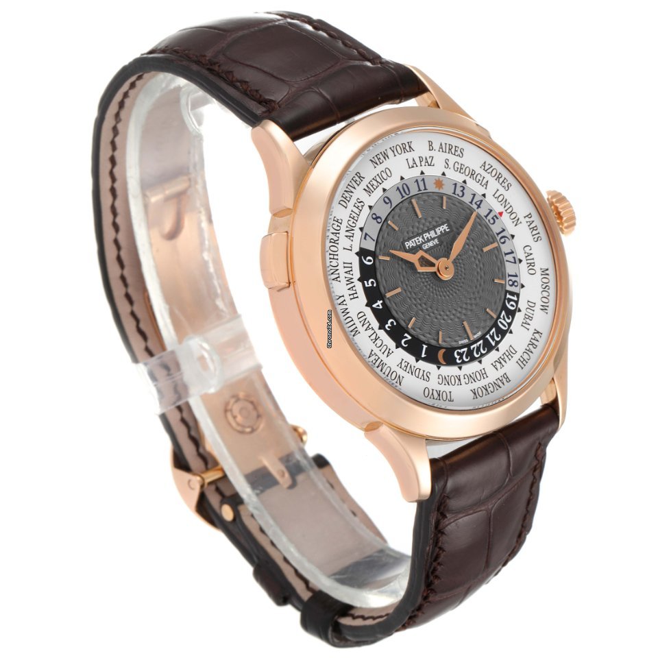 IMG_9081 Patek Philippe World Time Mens watch Unisex Automatic Rose gold 5230R Replica 4