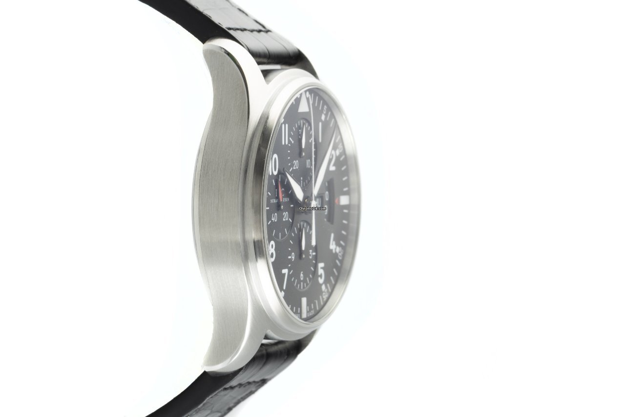 IMG_9081 IWC Pilot Chronograph Mens watch Unisex Automatic Steel 3777 Replica 4
