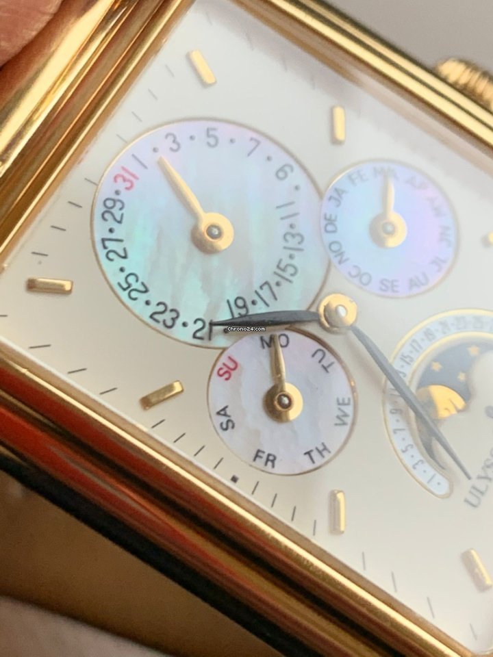 IMG_9081 Ulysse Nardin Michelangelo Mens watch Unisex Automatic Yellow gold 161.42 Replica 4