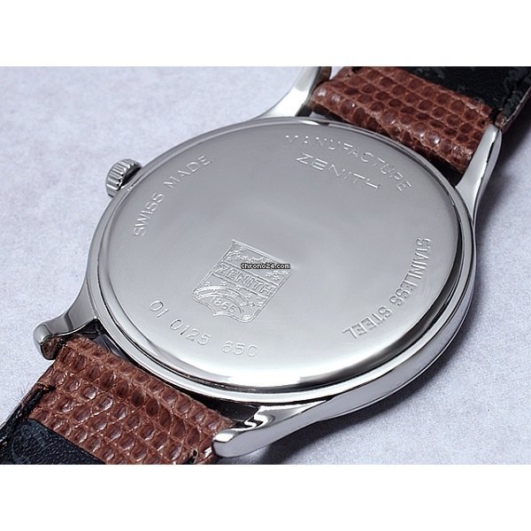 Zenith Manual winding Steel 01.0125.650 Replica 4
