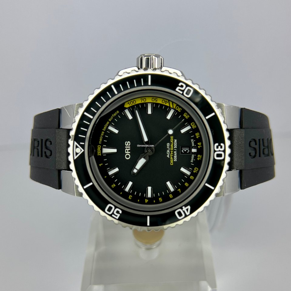 Oris Aquis Depth Gauge Mens watch Unisex Automatic Steel 01 733 7755 4154-Set RS Replica 4