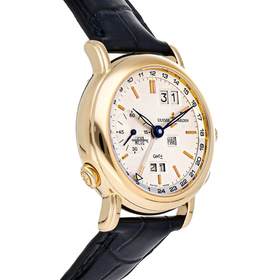 IMG_9081 Ulysse Nardin GMT + - Perpetual Mens watch Unisex Automatic Rose gold 326-22 Replica 4