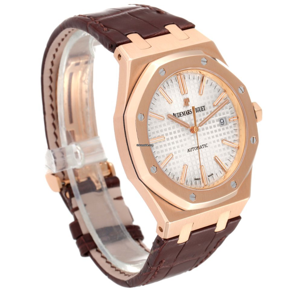 IMG_9081 Audemars Piguet Royal Oak Selfwinding Mens watch Unisex Automatic Rose gold 15400OR.OO.D088CR.01 Replica 4