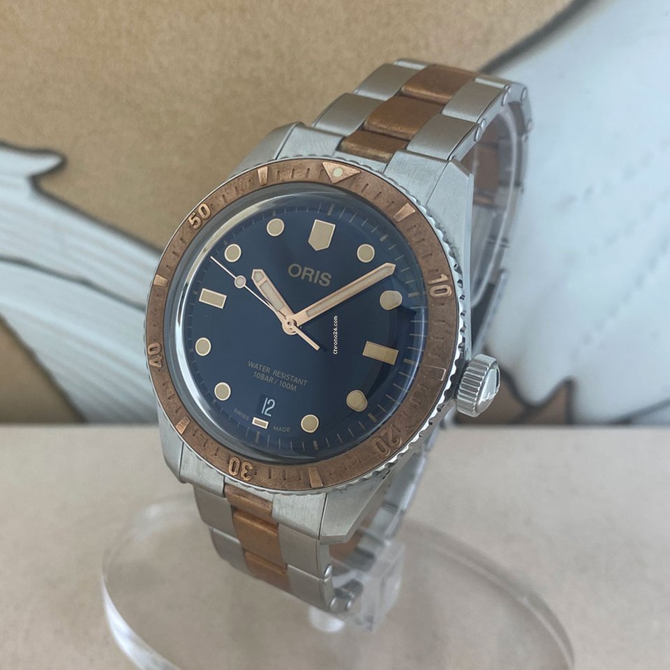 IMG_9081 Oris Divers Sixty Five Automatic Gold Steel 01 733 7707 4355 Replica 4
