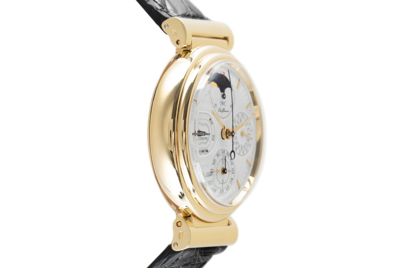 IMG_9081 IWC Da Vinci Perpetual Calendar Mens watch Unisex Automatic Yellow gold 3750 Replica 4