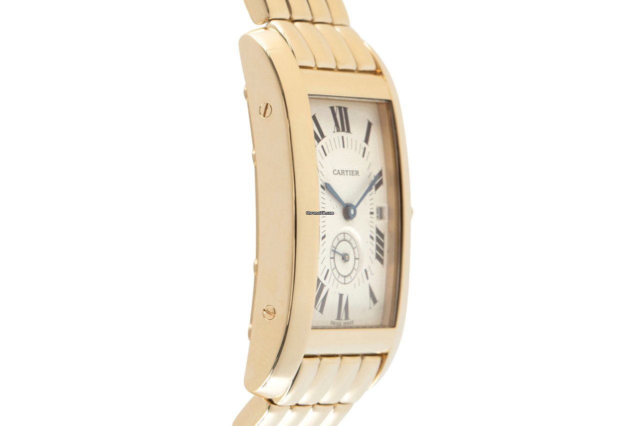 IMG_9081 Cartier Tank Americaine Mens watch Unisex Quartz Yellow gold 8012905 Replica 4