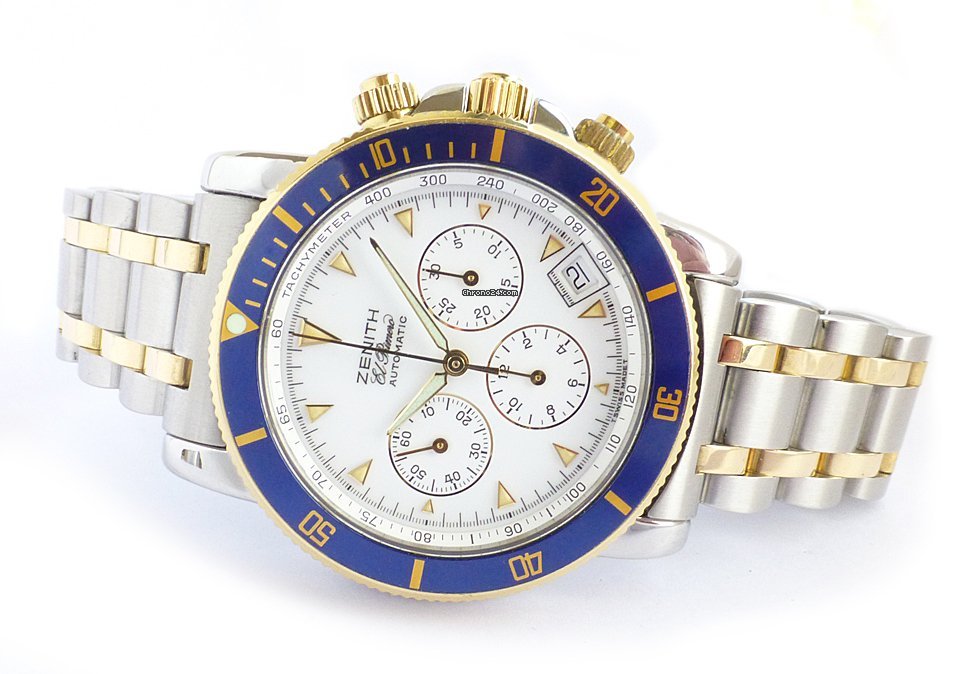 Zenith El Primero Mens watch Unisex Automatic Gold Steel 15 53-0470-400 Replica 4